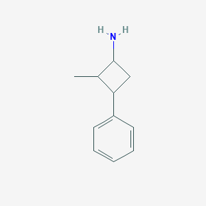 molecular formula C11H15N B13277877 2-Methyl-3-phenylcyclobutan-1-amine 
