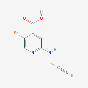 molecular formula C9H7BrN2O2 B13277912 5-Bromo-2-[(prop-2-yn-1-yl)amino]pyridine-4-carboxylic acid 
