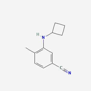 molecular formula C12H14N2 B13277923 3-(Cyclobutylamino)-4-methylbenzonitrile 