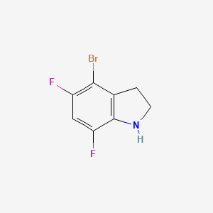 molecular formula C8H6BrF2N B13277938 4-Bromo-5,7-difluoro-2,3-dihydro-1H-indole 