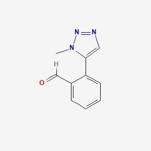 molecular formula C10H9N3O B13277952 2-(1-Methyl-1H-1,2,3-triazol-5-yl)benzaldehyde 