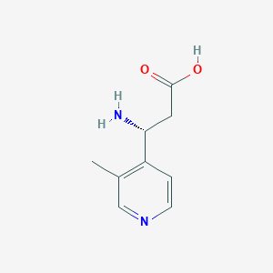 molecular formula C9H12N2O2 B13277954 (3R)-3-amino-3-(3-methylpyridin-4-yl)propanoic acid 