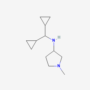 molecular formula C12H22N2 B13277957 N-(dicyclopropylmethyl)-1-methylpyrrolidin-3-amine 