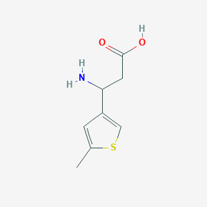molecular formula C8H11NO2S B13277989 3-Amino-3-(5-methylthiophen-3-YL)propanoic acid 