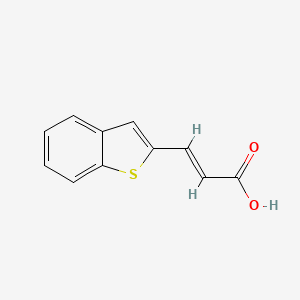molecular formula C11H8O2S B13278003 3-(1-Benzothiophen-2-yl)prop-2-enoic acid 