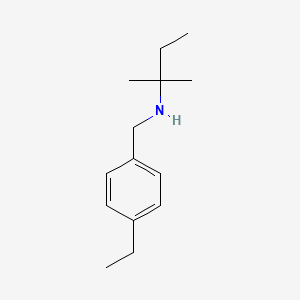 molecular formula C14H23N B13278016 [(4-Ethylphenyl)methyl](2-methylbutan-2-YL)amine 