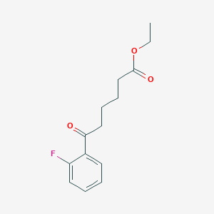 molecular formula C14H17FO3 B1327803 Ethyl 6-(2-fluorophenyl)-6-oxohexanoate CAS No. 898753-38-3