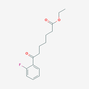 molecular formula C15H19FO3 B1327804 Ethyl 7-(2-fluorophenyl)-7-oxoheptanoate CAS No. 898753-41-8