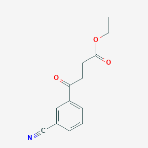 molecular formula C13H13NO3 B1327805 Ethyl 4-(3-cyanophenyl)-4-oxobutyrate CAS No. 951885-57-7