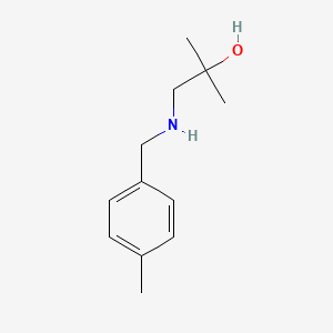 molecular formula C12H19NO B13278057 2-Methyl-1-{[(4-methylphenyl)methyl]amino}propan-2-ol 