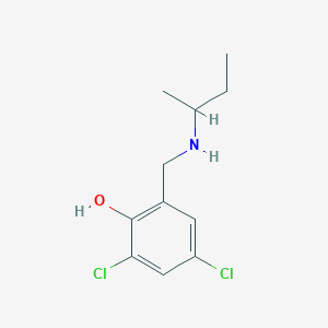 molecular formula C11H15Cl2NO B13278089 2-{[(Butan-2-yl)amino]methyl}-4,6-dichlorophenol 