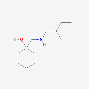 molecular formula C12H25NO B13278095 1-{[(2-Methylbutyl)amino]methyl}cyclohexan-1-ol 