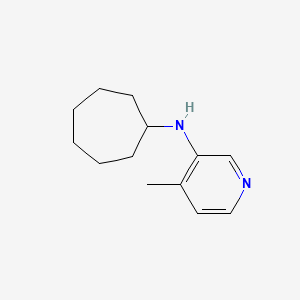 molecular formula C13H20N2 B13278106 N-cycloheptyl-4-methylpyridin-3-amine 