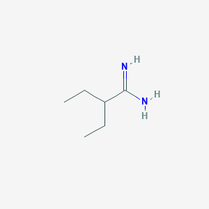 molecular formula C6H14N2 B13278115 2-Ethylbutanimidamide 