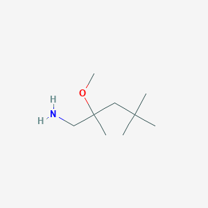 molecular formula C9H21NO B13278124 2-Methoxy-2,4,4-trimethylpentan-1-amine 