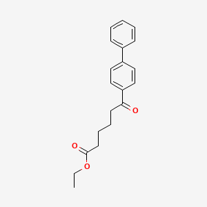 molecular formula C20H22O3 B1327813 Ethyl 6-(4-biphenyl)-6-oxohexanoate CAS No. 5002-15-3