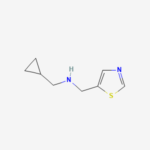 molecular formula C8H12N2S B13278131 (Cyclopropylmethyl)(1,3-thiazol-5-ylmethyl)amine 