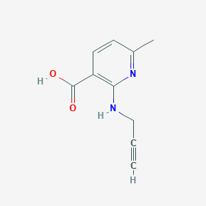 molecular formula C10H10N2O2 B13278183 6-Methyl-2-(prop-2-yn-1-ylamino)nicotinic acid 