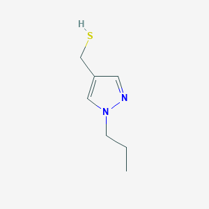 molecular formula C7H12N2S B13278216 (1-Propyl-1H-pyrazol-4-yl)methanethiol 