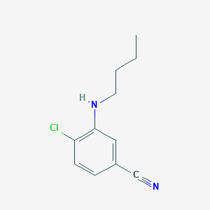 molecular formula C11H13ClN2 B13278219 3-(Butylamino)-4-chlorobenzonitrile 