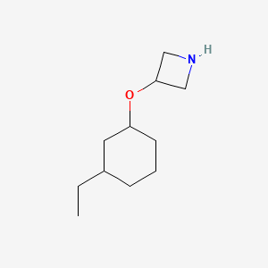 molecular formula C11H21NO B13278229 3-[(3-Ethylcyclohexyl)oxy]azetidine 