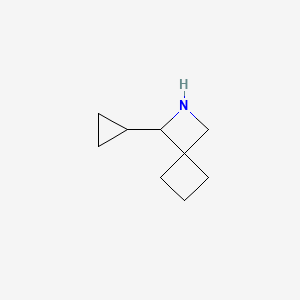 molecular formula C9H15N B13278236 1-Cyclopropyl-2-azaspiro[3.3]heptane 
