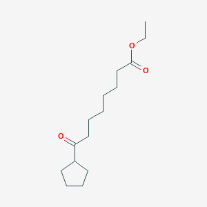 molecular formula C15H26O3 B1327825 Ethyl 8-cyclopentyl-8-oxooctanoate CAS No. 898776-09-5