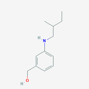 molecular formula C12H19NO B13278254 {3-[(2-Methylbutyl)amino]phenyl}methanol 