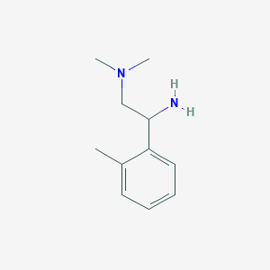 molecular formula C11H18N2 B13278309 [2-Amino-2-(2-methylphenyl)ethyl]dimethylamine 