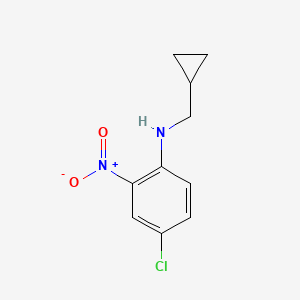 molecular formula C10H11ClN2O2 B13278313 4-chloro-N-(cyclopropylmethyl)-2-nitroaniline 