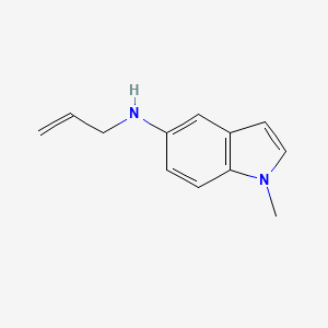 molecular formula C12H14N2 B13278347 1-Methyl-N-(prop-2-EN-1-YL)-1H-indol-5-amine 