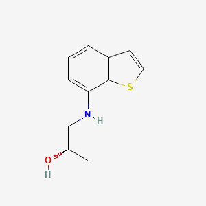 molecular formula C11H13NOS B13278352 (2S)-1-[(1-Benzothiophen-7-yl)amino]propan-2-ol 