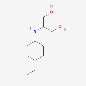 molecular formula C11H23NO2 B13278356 2-[(4-Ethylcyclohexyl)amino]propane-1,3-diol 