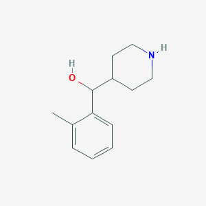 molecular formula C13H19NO B13278360 (2-Methylphenyl)(piperidin-4-yl)methanol 