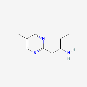 molecular formula C9H15N3 B13278365 1-(5-Methylpyrimidin-2-yl)butan-2-amine 