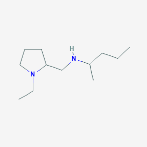 molecular formula C12H26N2 B13278373 [(1-Ethylpyrrolidin-2-YL)methyl](pentan-2-YL)amine 