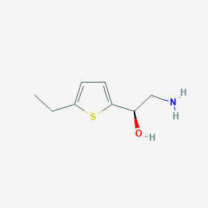 molecular formula C8H13NOS B13278396 (1R)-2-amino-1-(5-ethylthiophen-2-yl)ethan-1-ol 