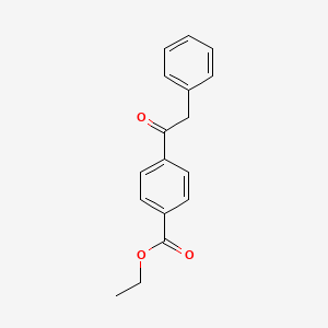 B1327842 Ethyl 4-(1-oxo-2-phenylethyl)benzoate CAS No. 898776-56-2