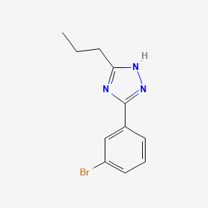 molecular formula C11H12BrN3 B13278427 3-(3-bromophenyl)-5-propyl-1H-1,2,4-triazole 