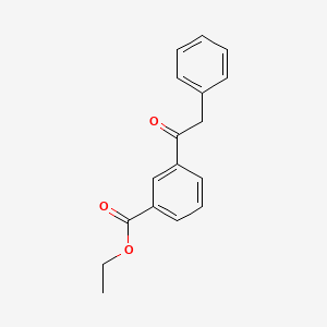 molecular formula C17H16O3 B1327843 Ethyl 3-(1-oxo-2-phenylethyl)benzoate CAS No. 898776-58-4
