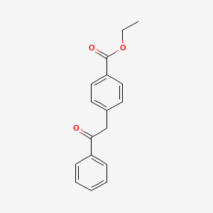 molecular formula C17H16O3 B1327844 Ethyl 4-(2-oxo-2-phenylethyl)benzoate CAS No. 898776-62-0