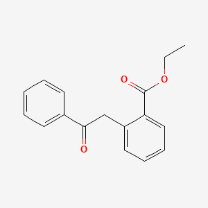 molecular formula C17H16O3 B1327845 Ethyl 2-(2-oxo-2-phenylethyl)benzoate CAS No. 898776-66-4