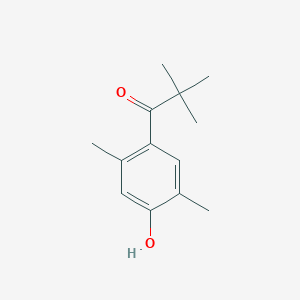 molecular formula C13H18O2 B13278452 1-(4-Hydroxy-2,5-dimethylphenyl)-2,2-dimethylpropan-1-one 