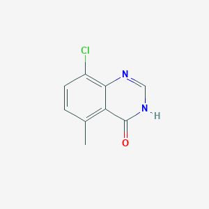 molecular formula C9H7ClN2O B13278465 8-Chloro-5-methyl-3,4-dihydroquinazolin-4-one 