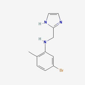 molecular formula C11H12BrN3 B13278474 5-bromo-N-(1H-imidazol-2-ylmethyl)-2-methylaniline 