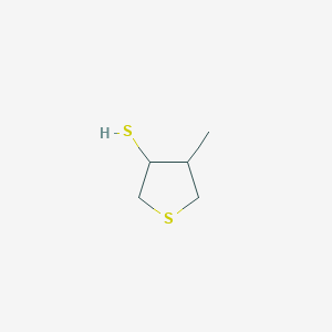molecular formula C5H10S2 B13278501 4-Methylthiolane-3-thiol 