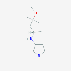 molecular formula C12H26N2O B13278519 N-(4-methoxy-4-methylpentan-2-yl)-1-methylpyrrolidin-3-amine 