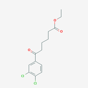 molecular formula C14H16Cl2O3 B1327852 Ethyl 6-(3,4-dichlorophenyl)-6-oxohexanoate CAS No. 898776-76-6