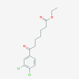 molecular formula C15H18Cl2O3 B1327853 Ethyl 7-(3,4-dichlorophenyl)-7-oxoheptanoate CAS No. 898776-78-8