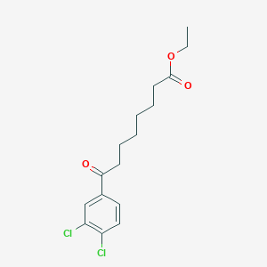 molecular formula C16H20Cl2O3 B1327854 Ethyl 8-(3,4-dichlorophenyl)-8-oxooctanoate CAS No. 898776-80-2